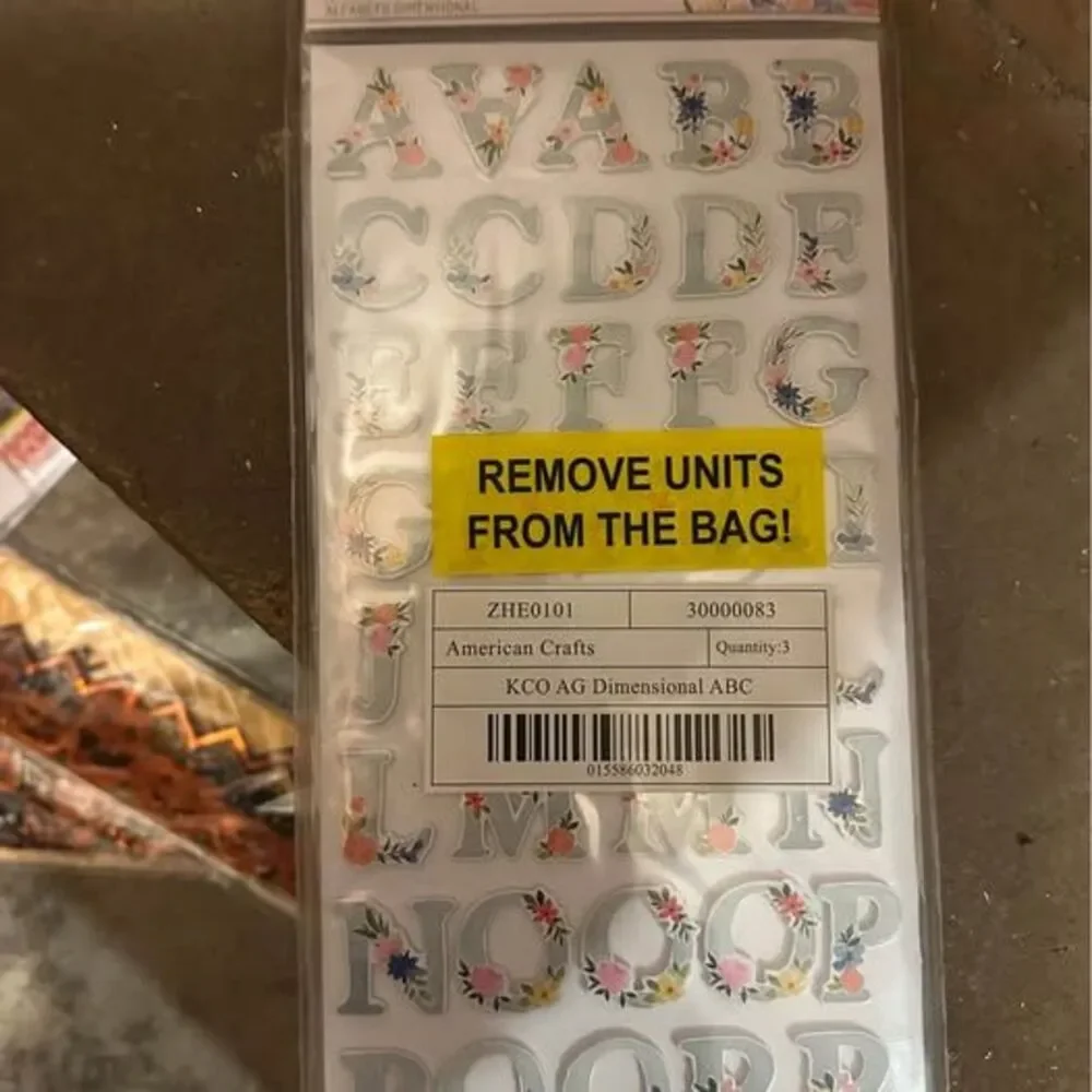 Alphabet stickers